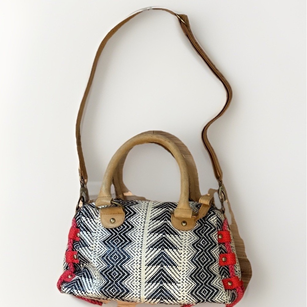 Anthropologie Miss Albright Leather Trim Bag - Picture 3 of 4